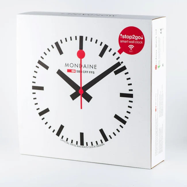 MONDAINE - Wall Clock stop2go Wifi 25cm