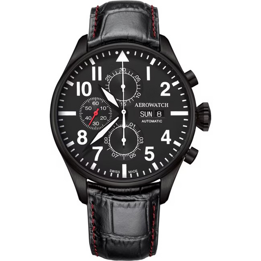 AEROWATCH - Les Grandes Classiques Aviator Automatic Chrono Day-Date